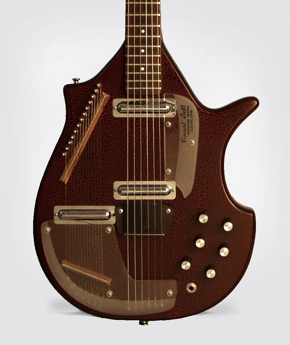 Danelectro Coral Sitar Semi-Hollow Body Electric Guitar (1968)