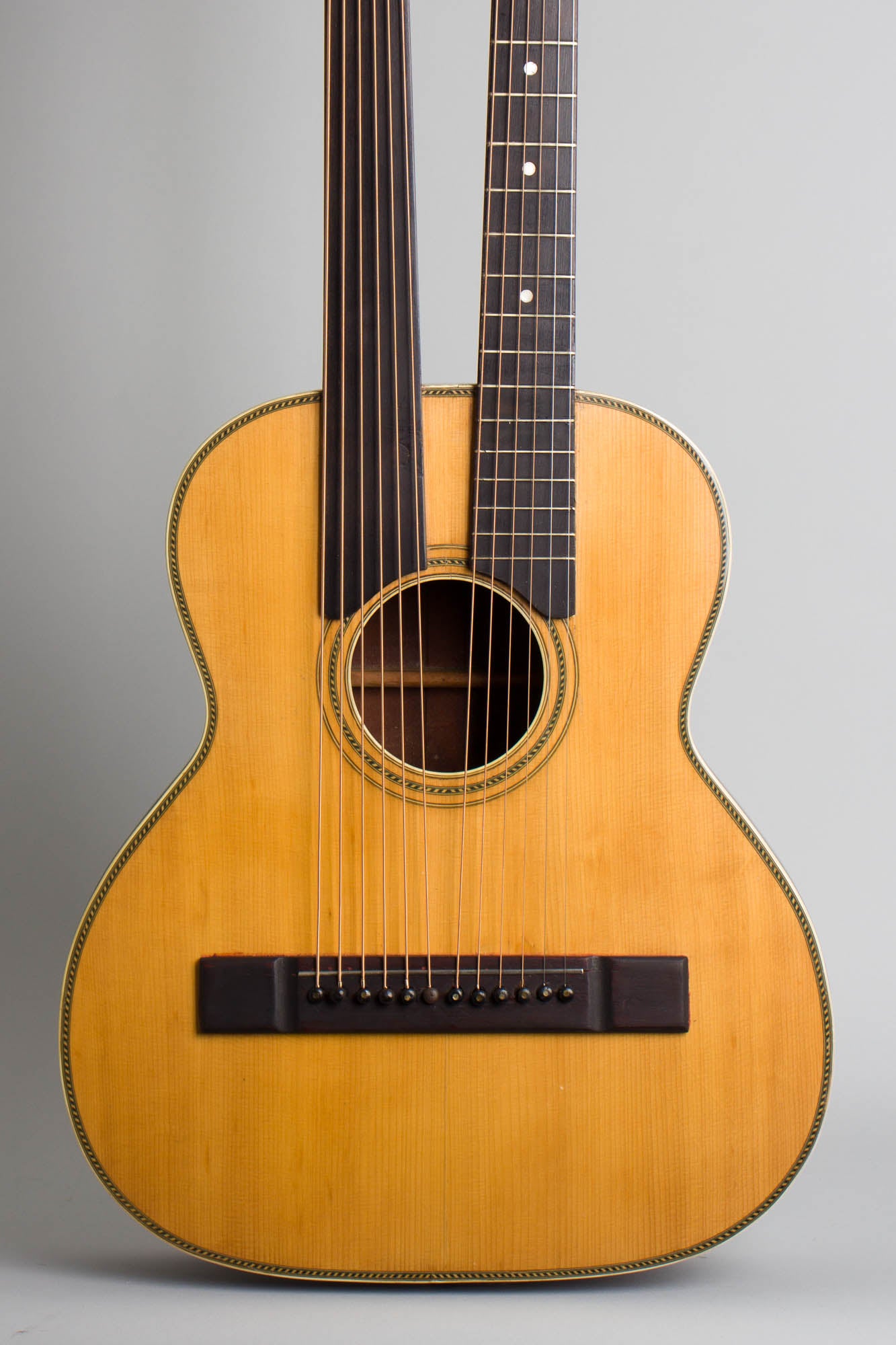 Harmony Supertone #12E 650 1/4 Harp Guitar (1918)