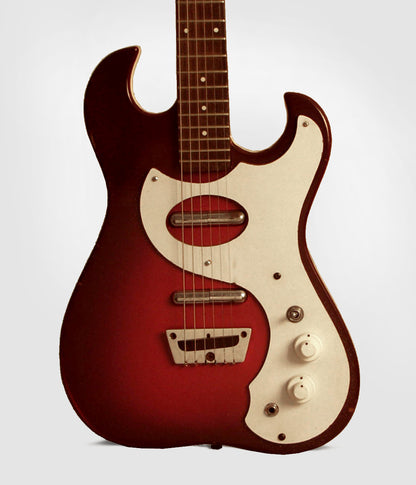 Danelectro Silvertone ""Amp-in-Case"" model 1457 Semi-Hollow Body Electric Guitar (1965)