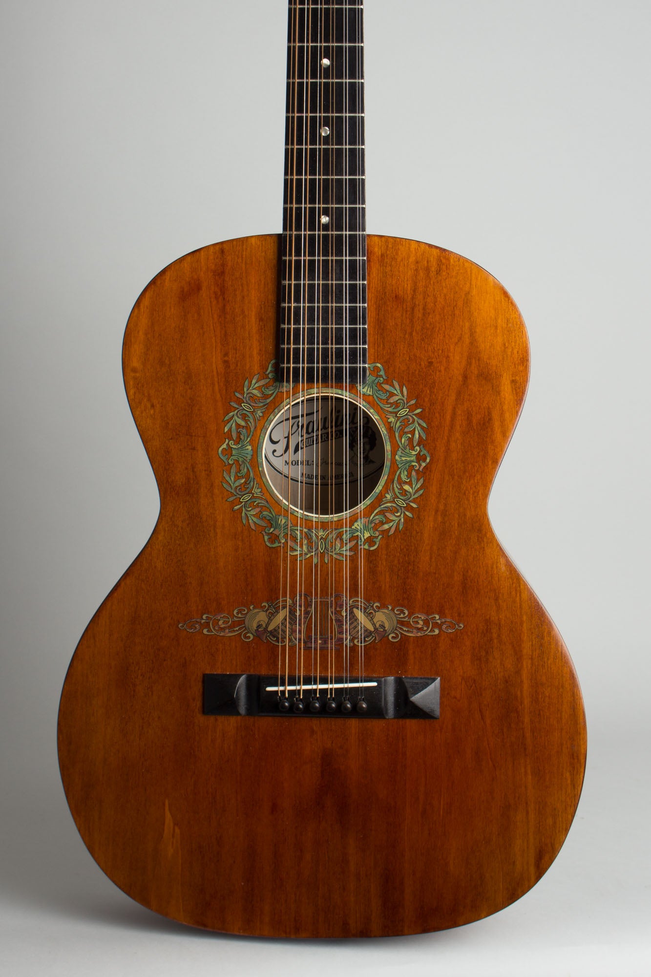 Fraulini Francesca Decal Model 12 String Flat Top Acoustic Guitar