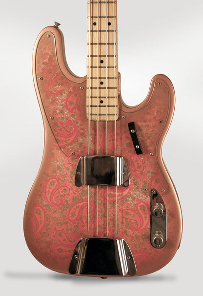 Fender Telecaster Bass Pink Paisley Solid Body Electric Bass Guitar (1968)