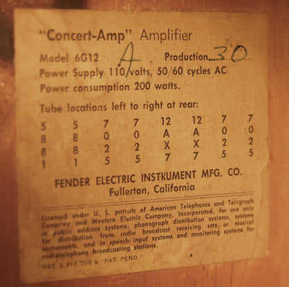 Fender Concert-Amp Tube Guitar Amplifier (1962)