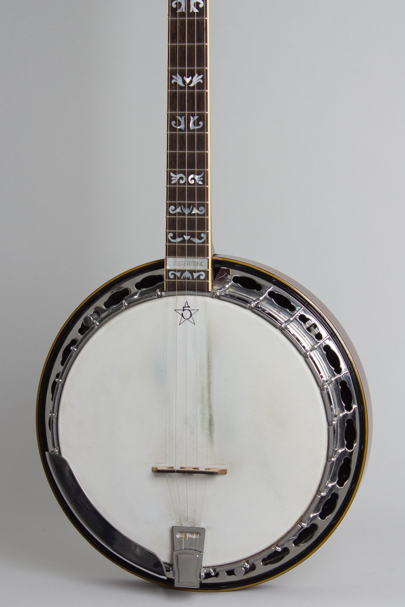 Monteleone Mastertone-style Neck on Alvarez Pot 5 String Resonator Banjo (1970/1973)