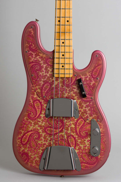 Fender Telecaster Bass Pink Paisley Solid Body Electric Bass Guitar (1968)