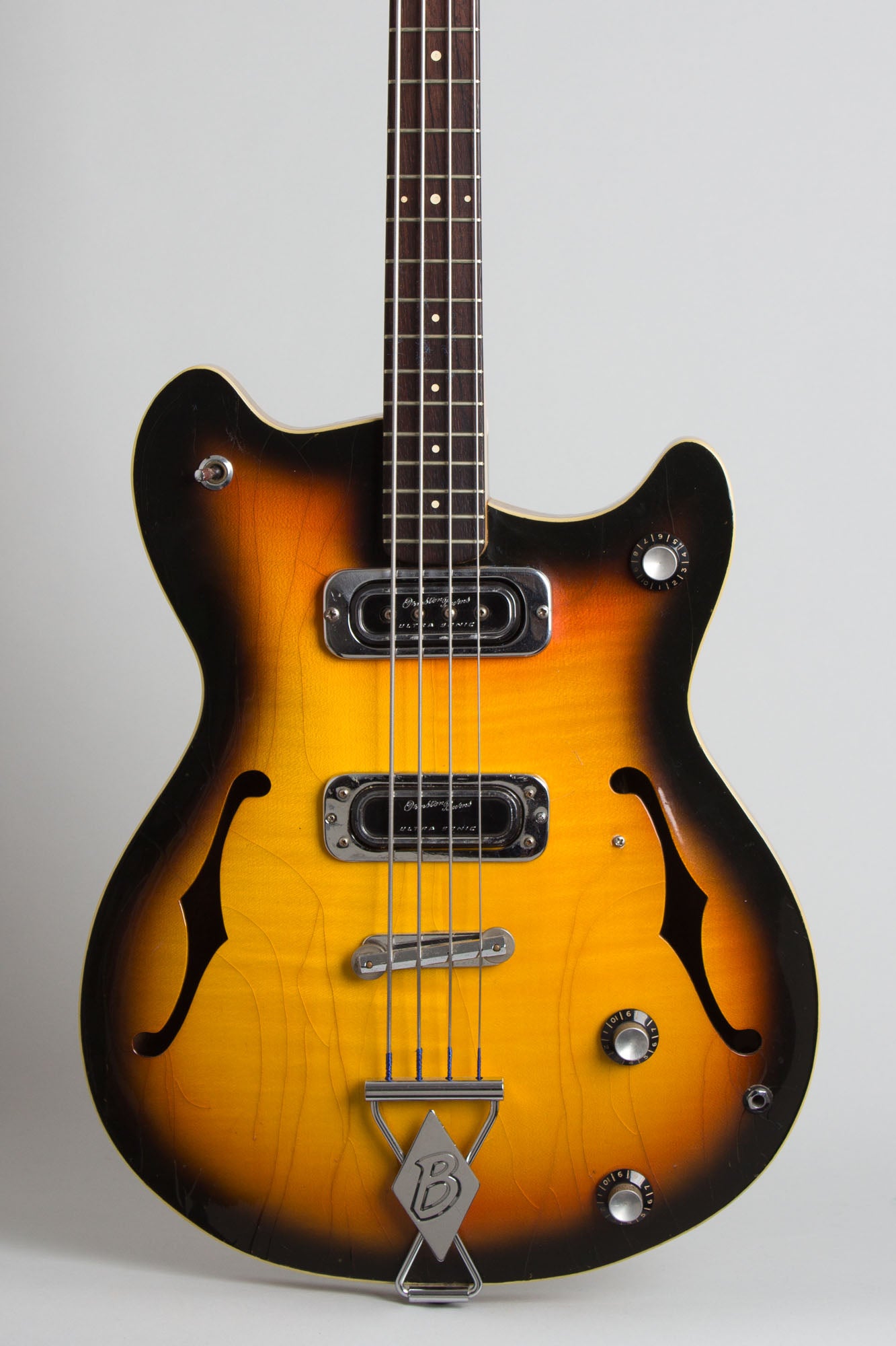 Burns Baldwin GB-66 Hollow Body Electric Bass Guitar (1966)