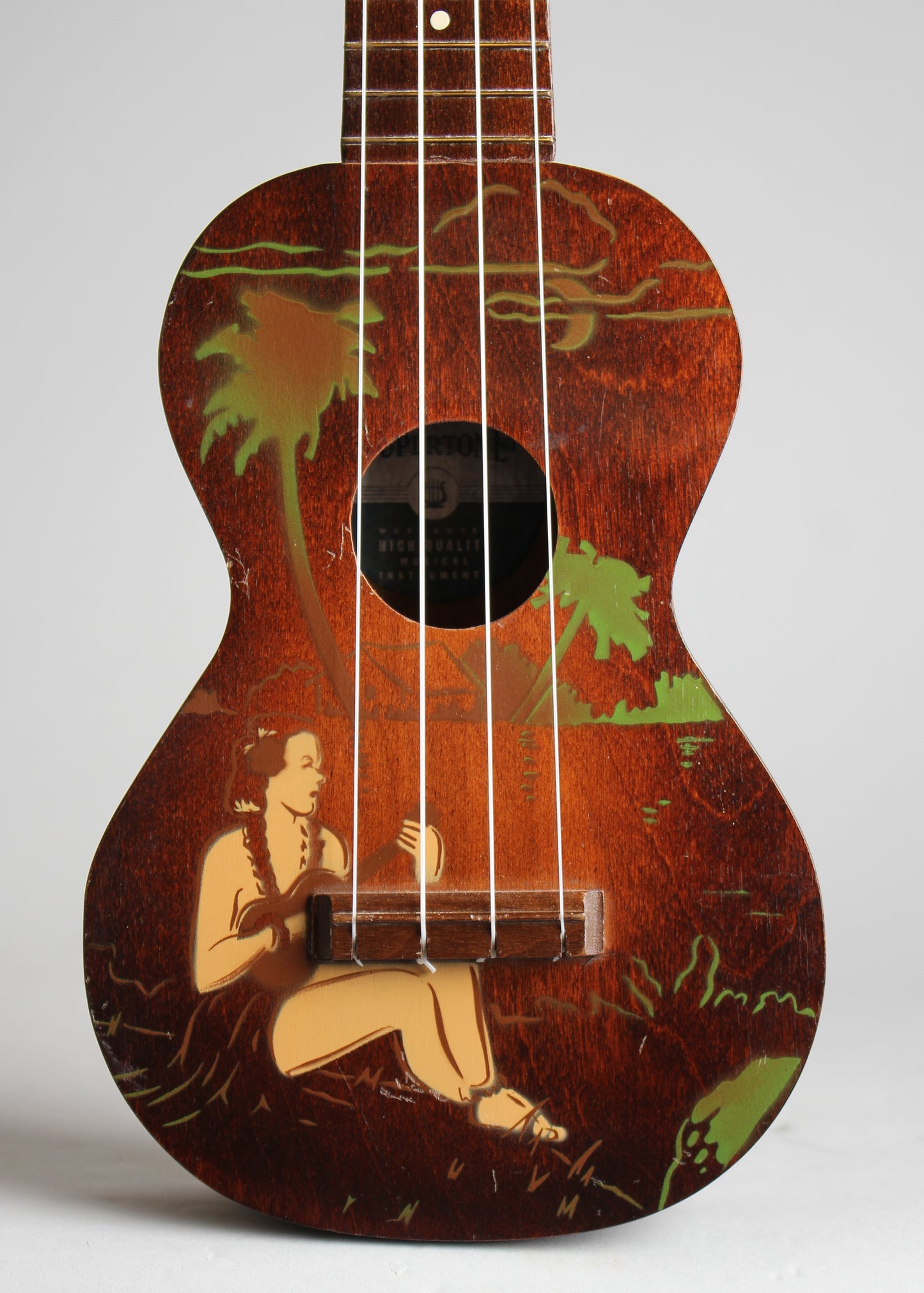 Harmony Supertone Palm Tree Soprano Ukulele (1930)