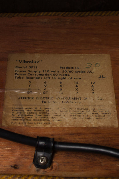 Fender Vibrolux Model 5F11 Tube Amplifier (1960)