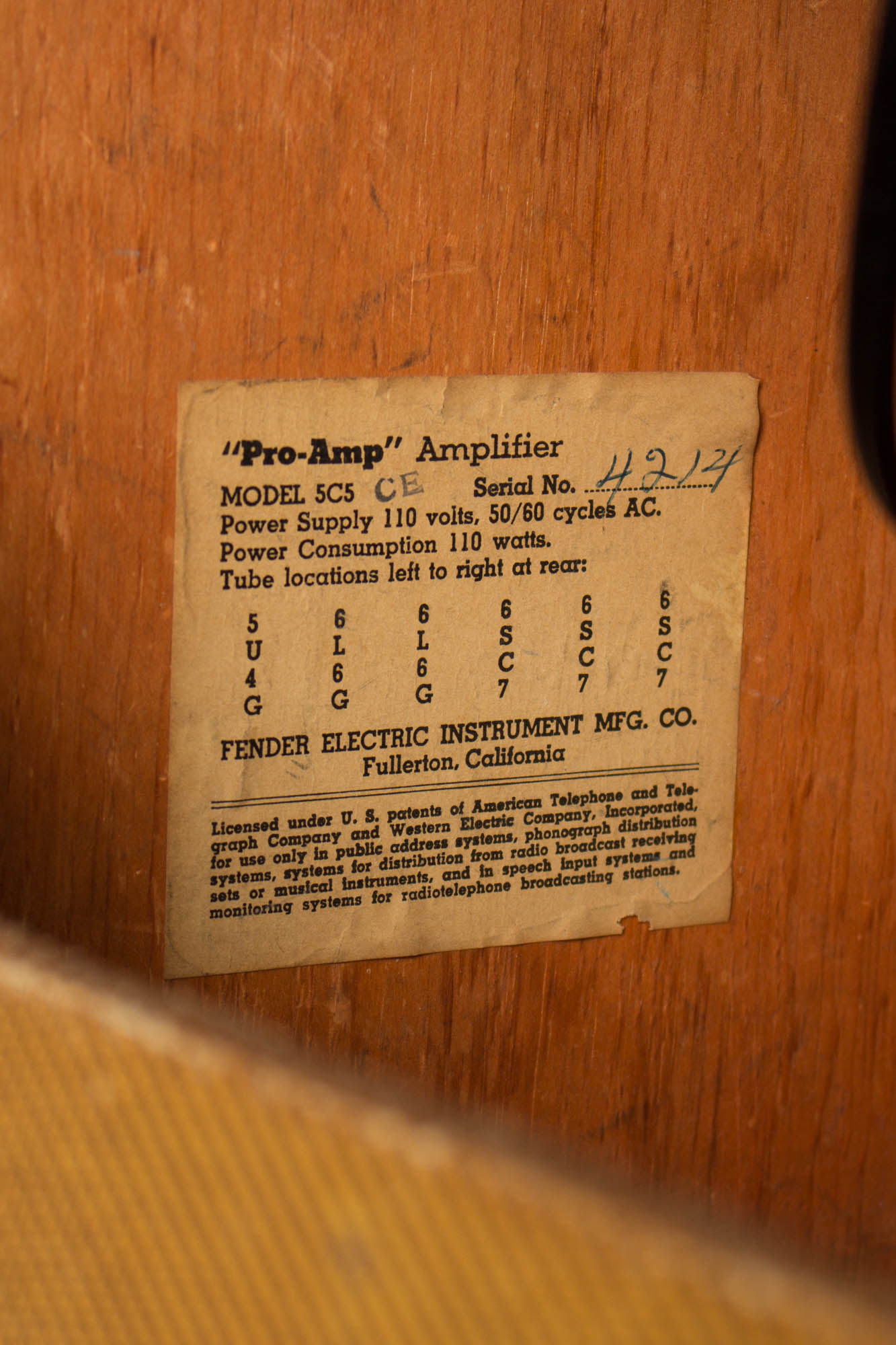 Fender Pro-Amp Tube Amplifier (1953)