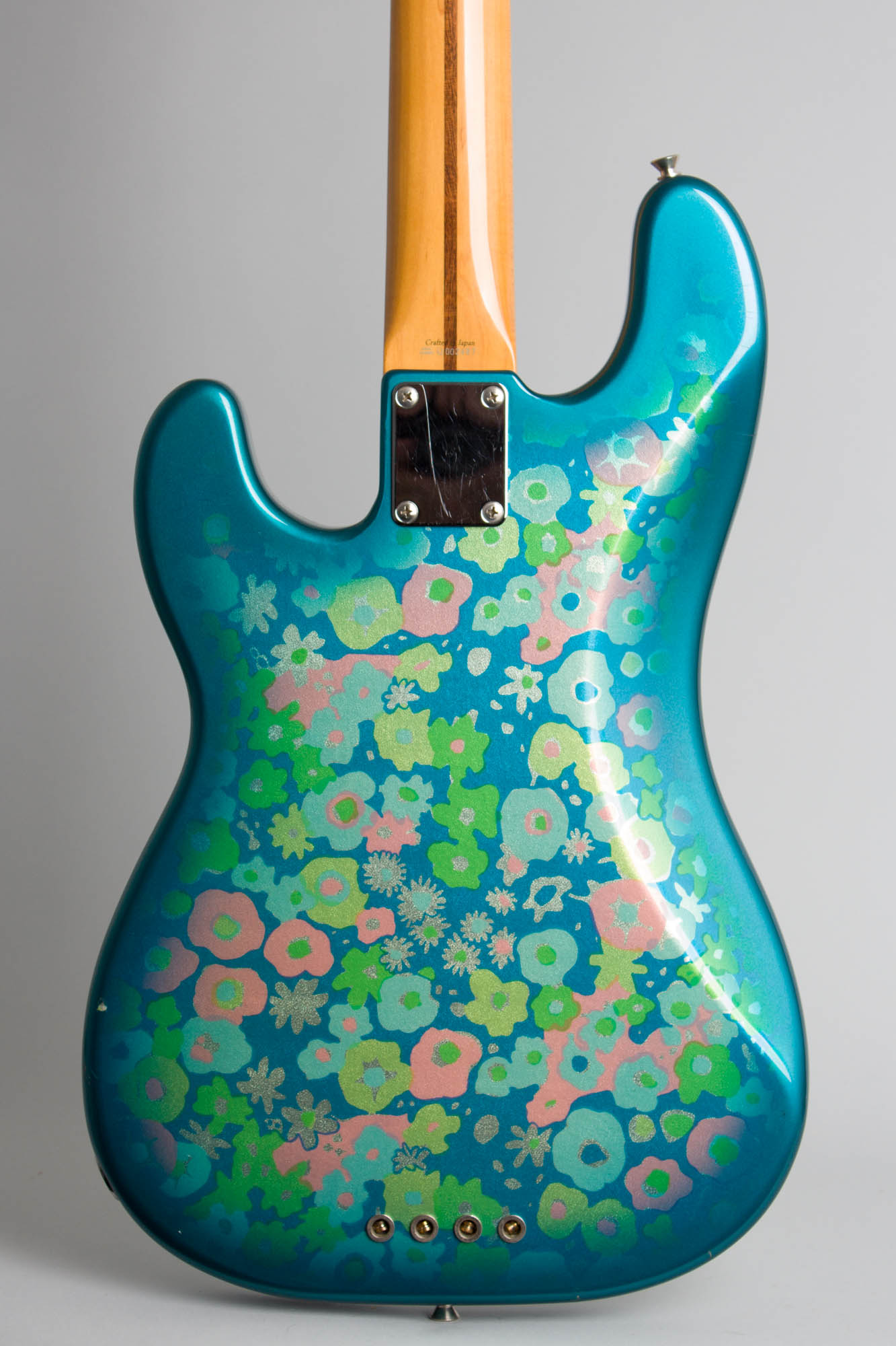 Fender Precision Blue Floral Solid Body Electric Bass Guitar (2002)