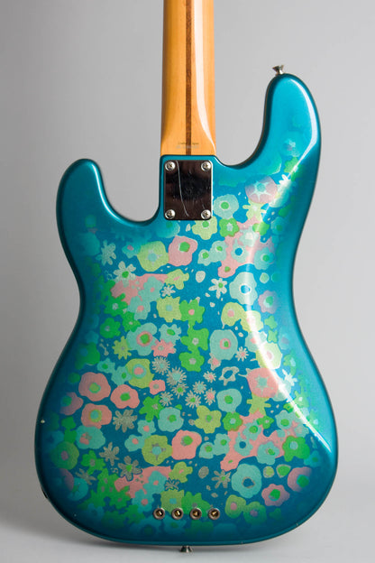 Fender Precision Blue Floral Solid Body Electric Bass Guitar (2002)