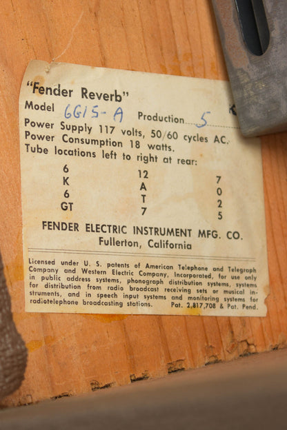 Fender Tube Reverb Unit Effect (1961)