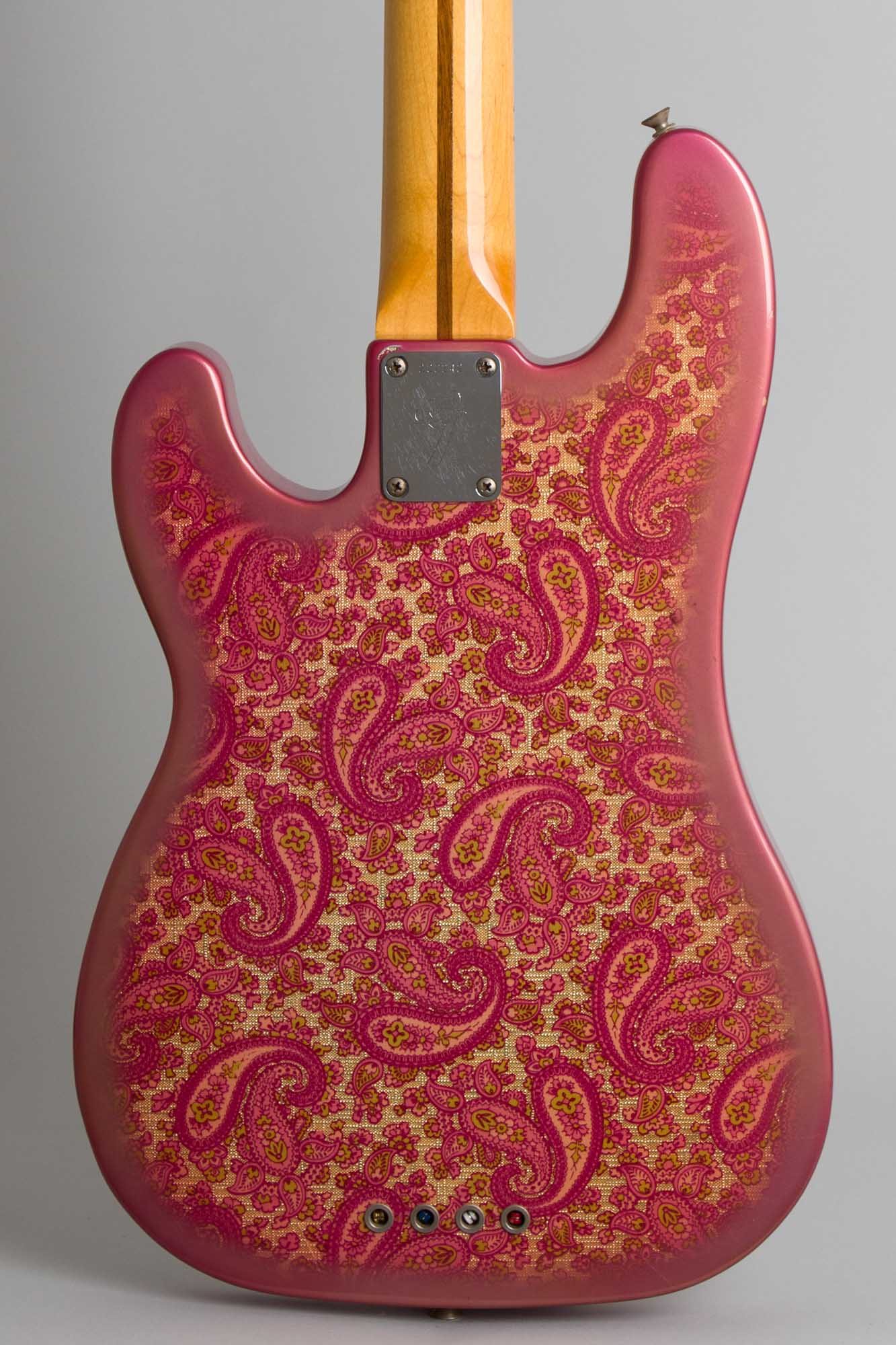 Fender Telecaster Bass Pink Paisley Solid Body Electric Bass Guitar (1968)