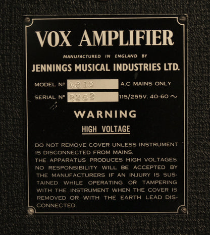 Vox AC-10 Twin Tube Amplifier (1965)