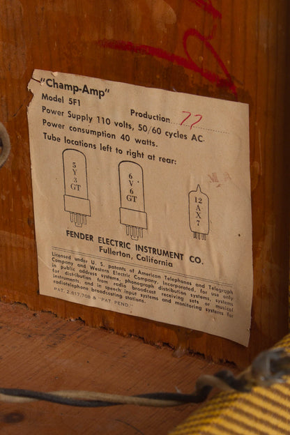 Fender Champ-Amp 5F1 Tube Amplifier (1963)