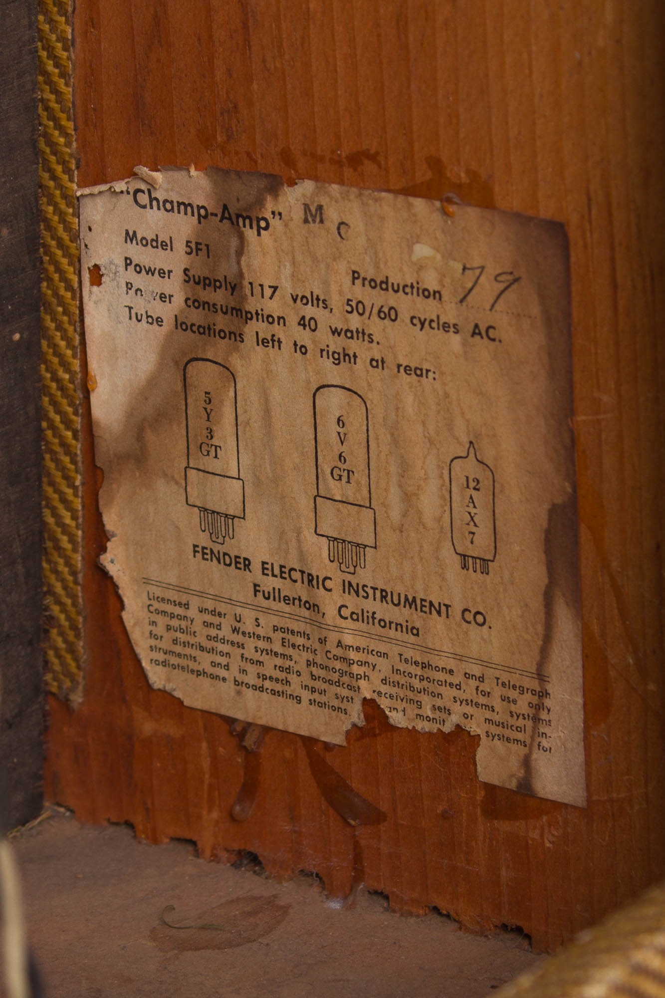 Fender Champ-Amp 5F1 Tube Amplifier (1963)