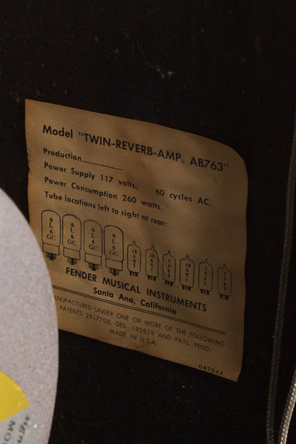 Fender Twin Reverb AC-568 w/factory JBLs Large Combo Tube Amplifier (1968)