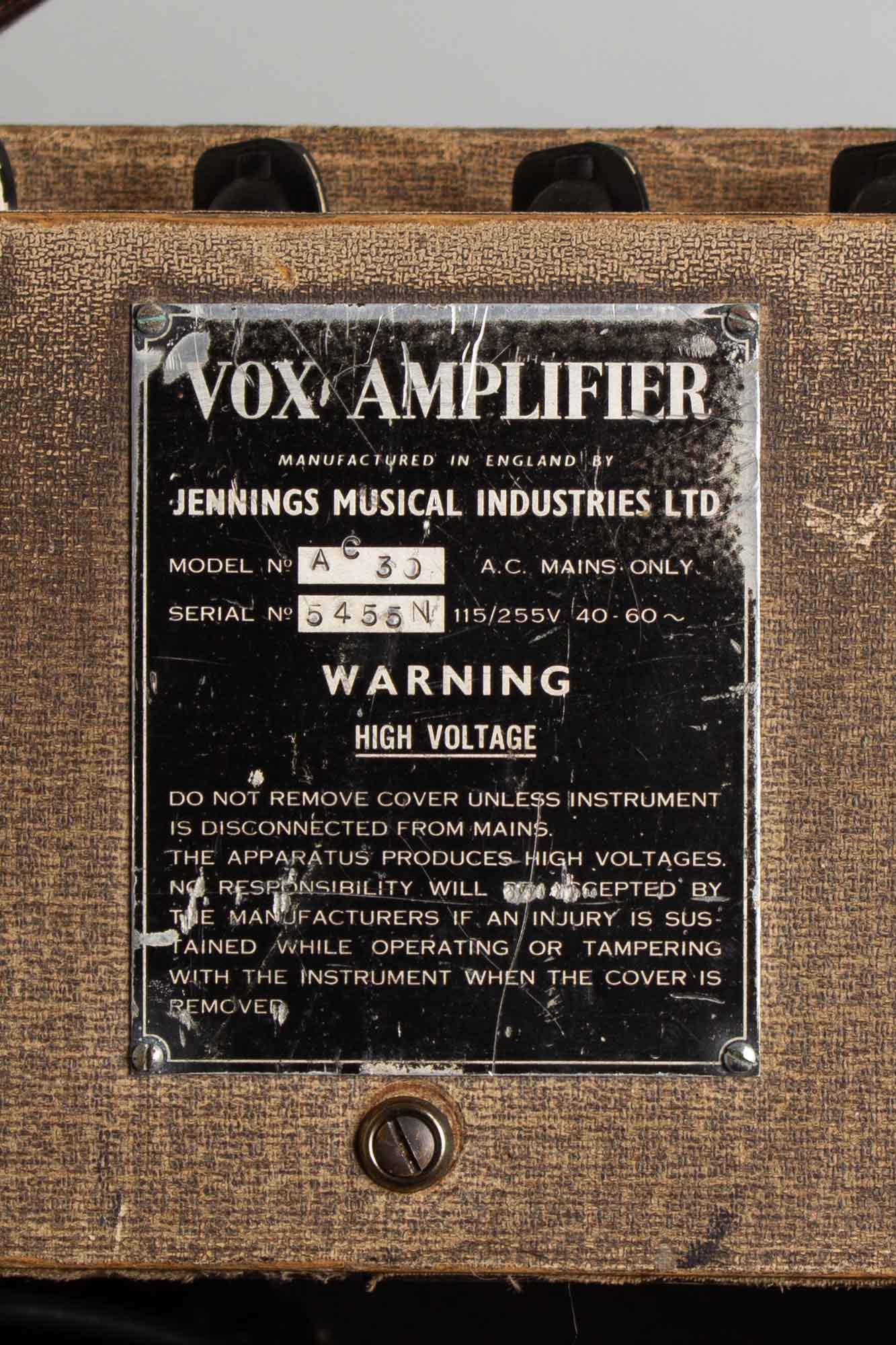 Vox AC-30 Super Twin Piggyback Tube Amplifier (1962)