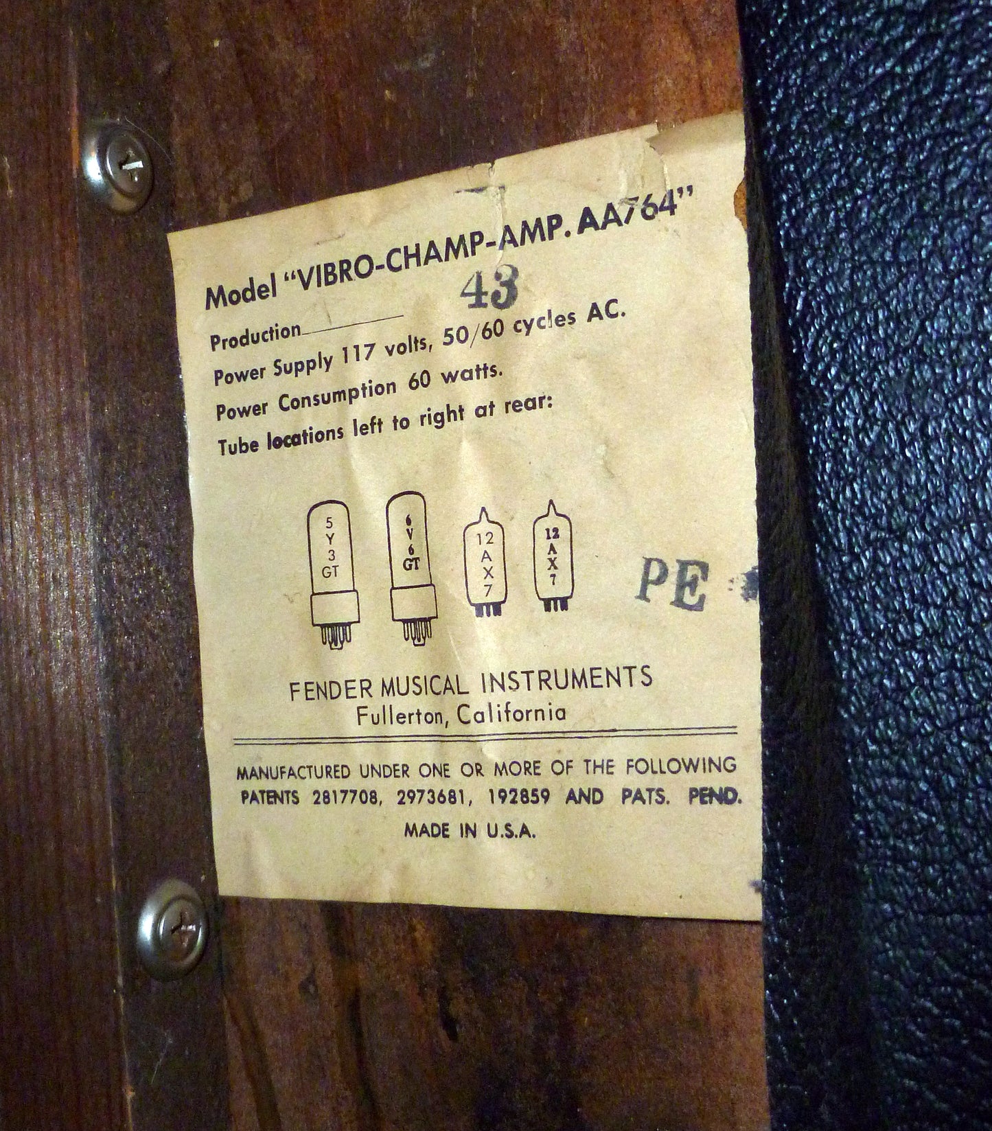 Fender Vibro-Champ Tube Amplifier (1966)