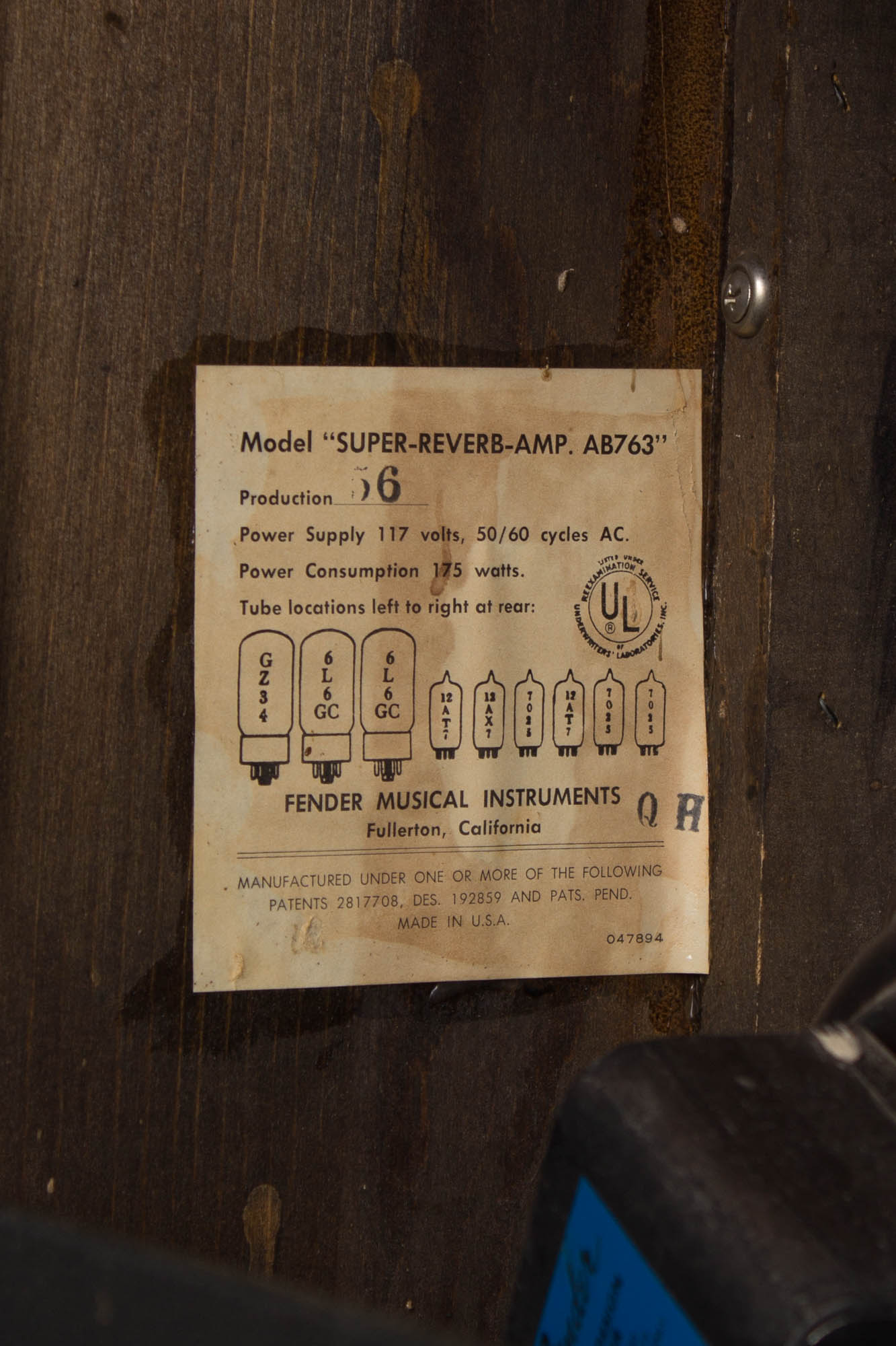 Fender Super Reverb Large Combo Tube Amplifier (1967)