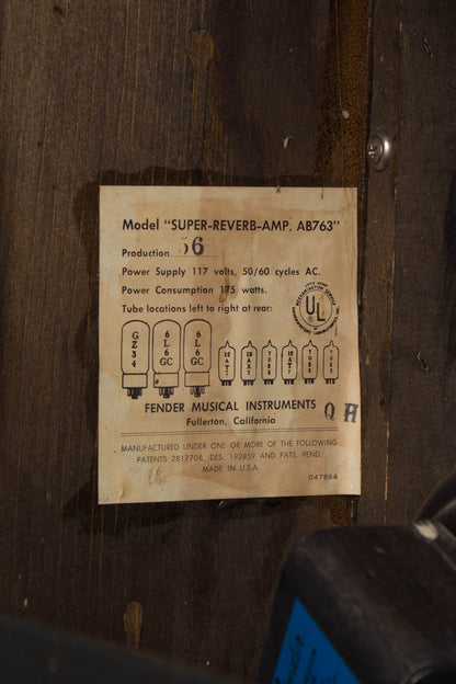 Fender Super Reverb Large Combo Tube Amplifier (1967)