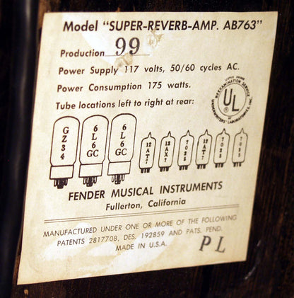 Fender Super Reverb Tube Amplifier (1966)