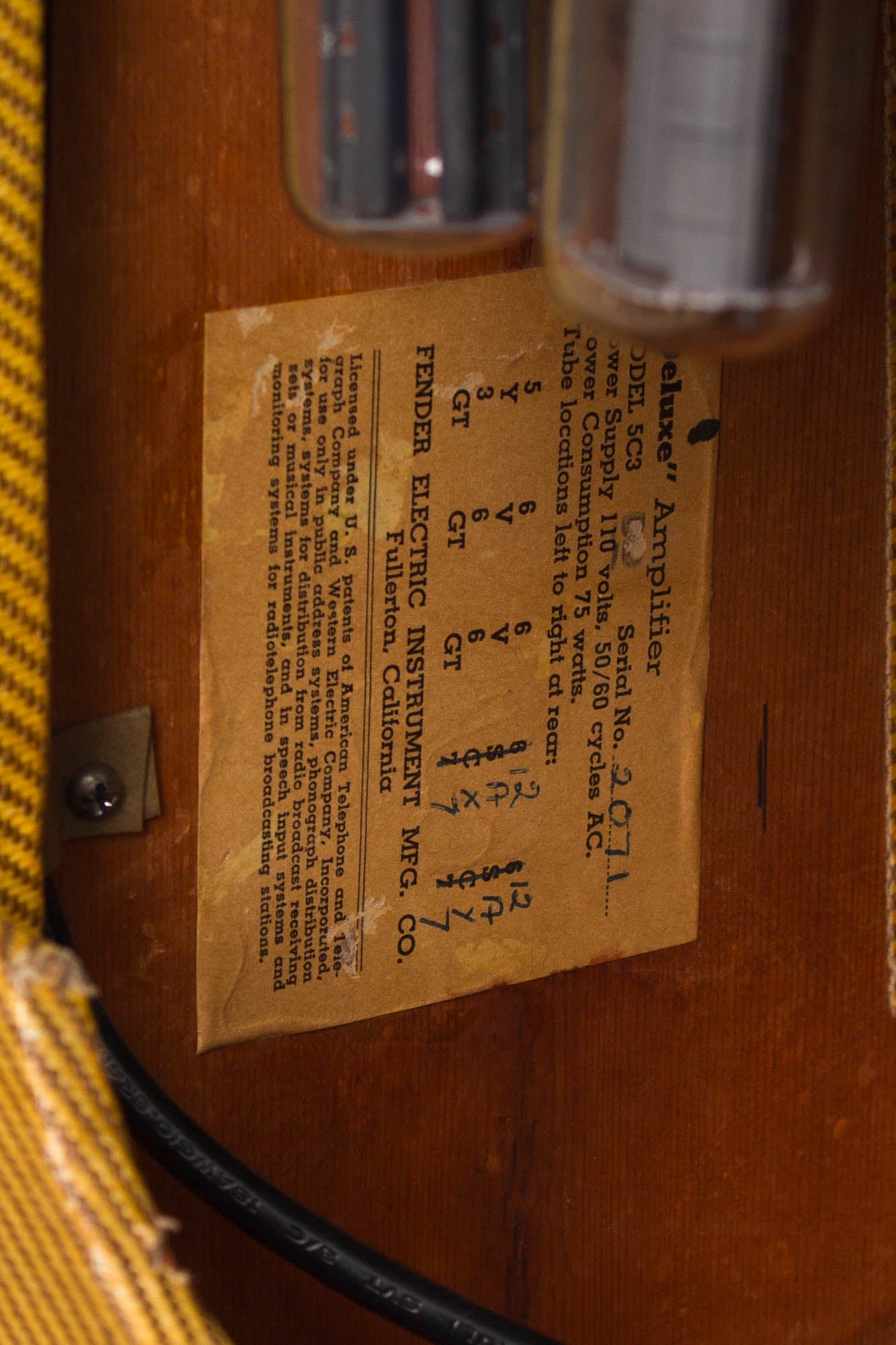 Fender Deluxe Model 5C3 Tube Amplifier (1954)