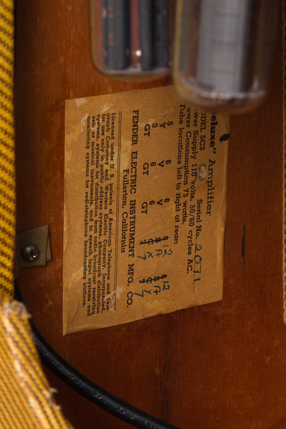 Fender Deluxe Model 5C3 Tube Amplifier (1954)