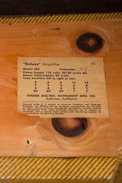 Fender Deluxe 5E3 Owned and Used by Joe Satriani Tube Amplifier (1960)