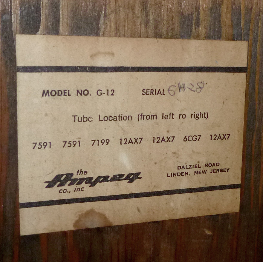 Ampeg Gemini I Model G-12 Tube Amplifier (1966)