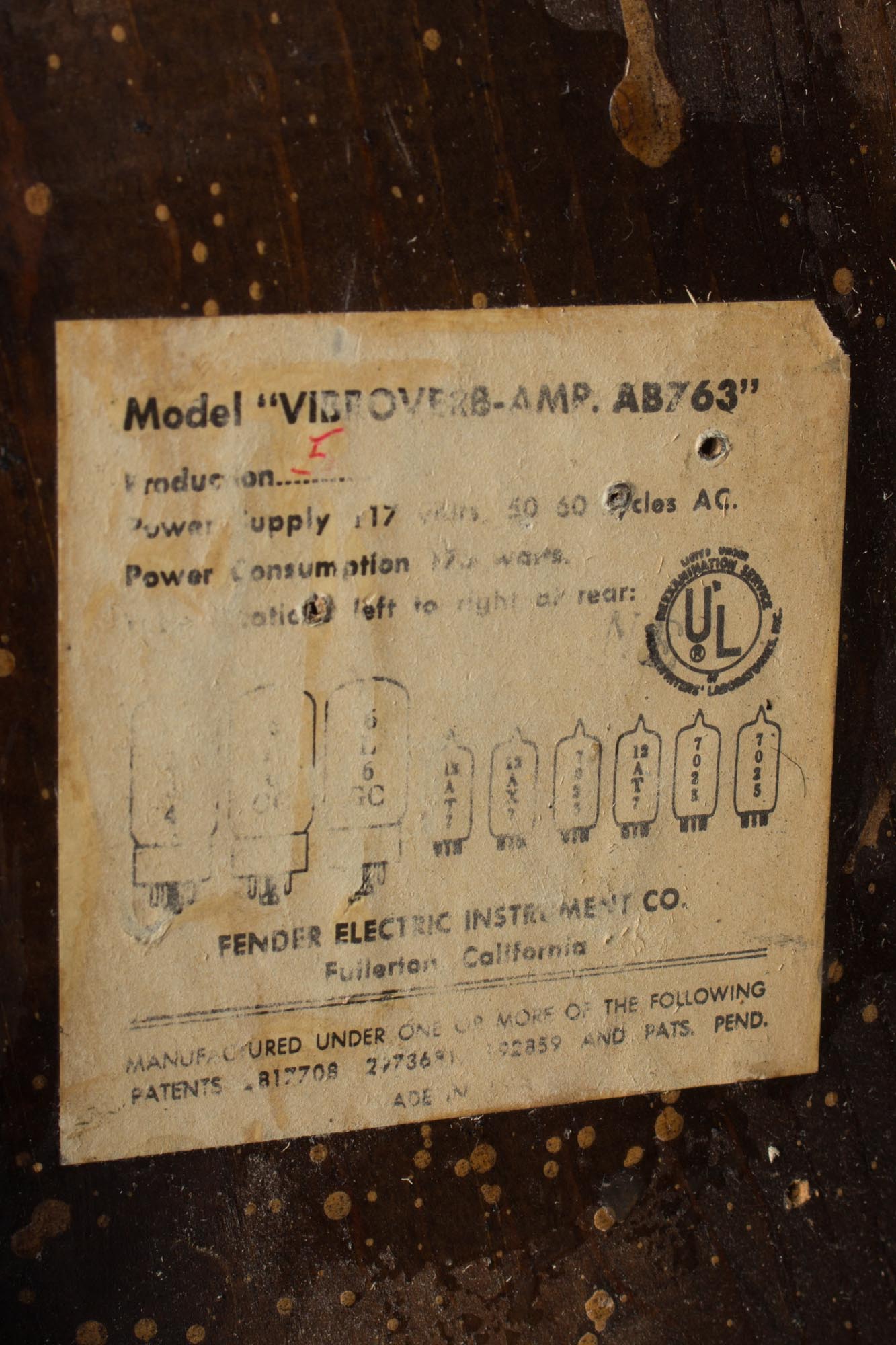 Fender Vibroverb AB-763 Owned and used by Ry Cooder Tube Amplifier (1964)