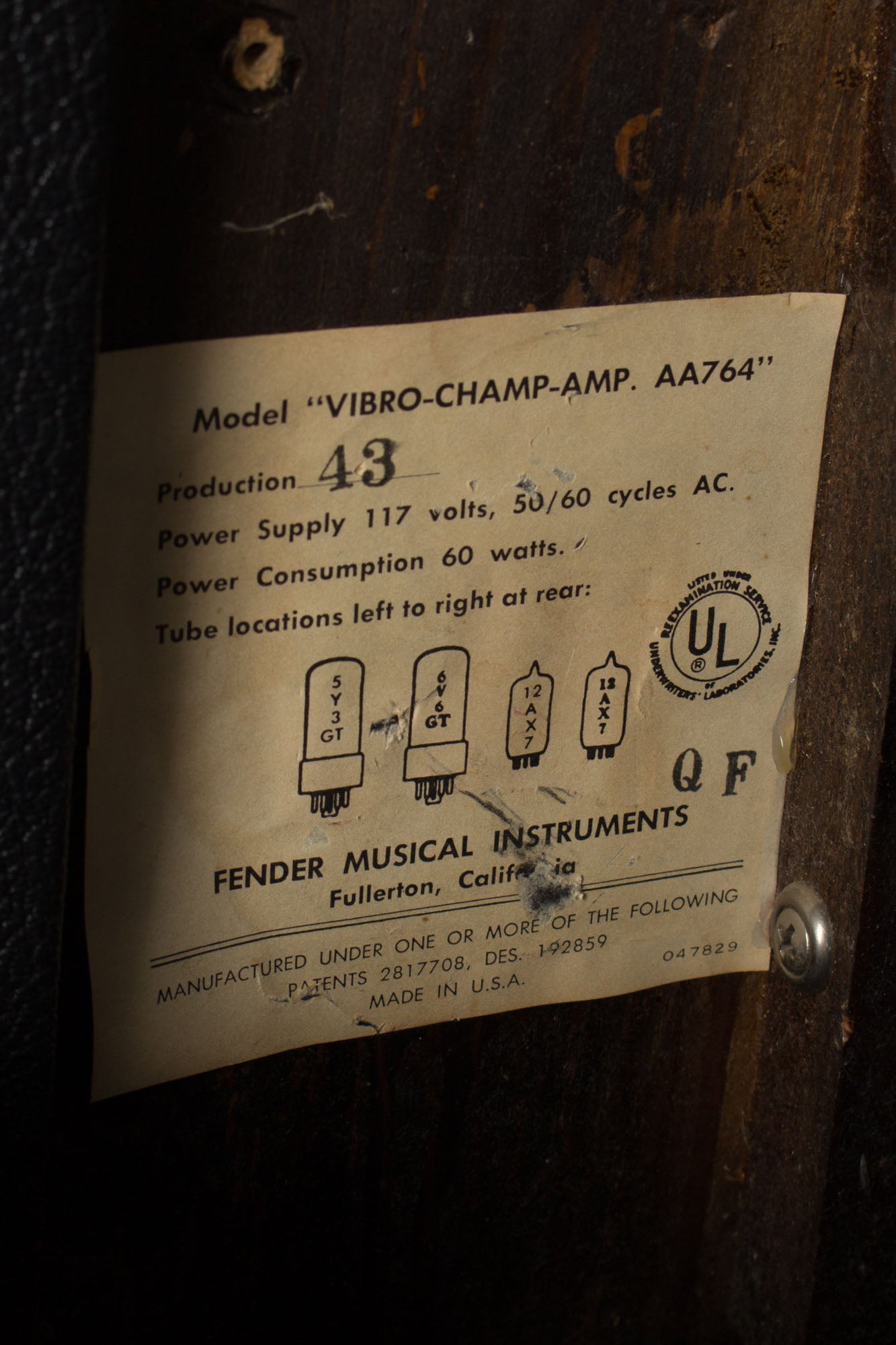 Fender Vibro-Champ AA764 Tube Amplifier (1967)