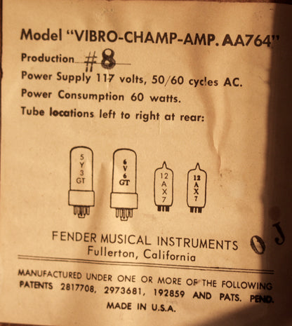 Fender Vibro-Champ Tube Amplifier (1965)