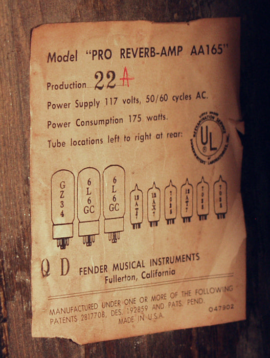 Fender Pro Reverb Tube Amplifier (1965)