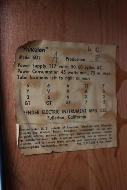 Fender Princeton 6G2 Tube Amplifier (1962)