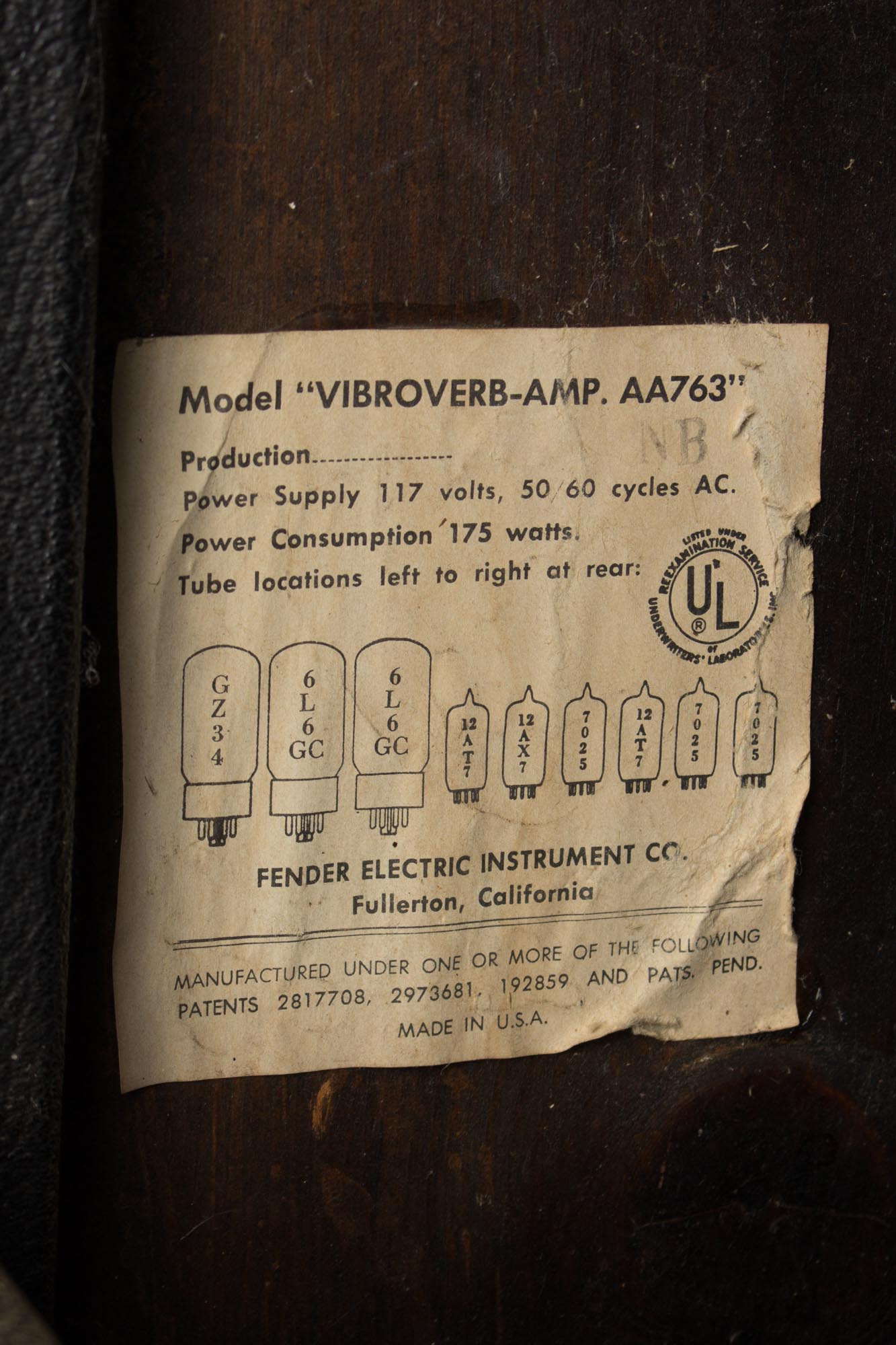 Fender Vibroverb AA-763 Tube Amplifier (1964)