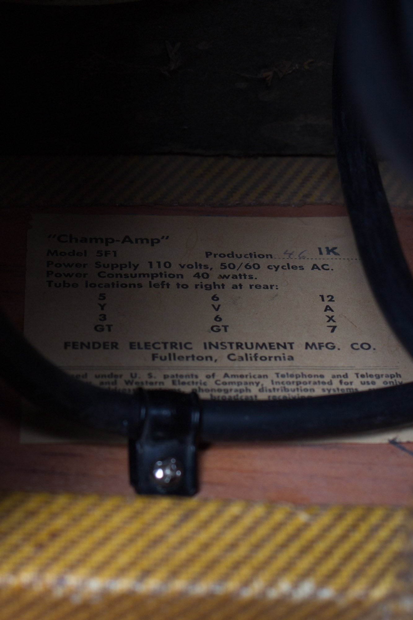 Fender Champ-Amp 5F1 Tube Amplifier (1959)