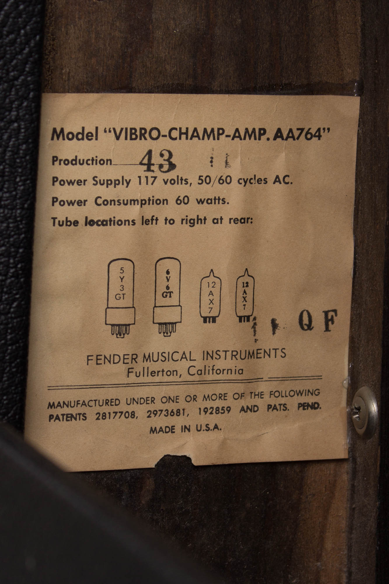 Fender Vibro-Champ AA-764 Tube Amplifier (1967)