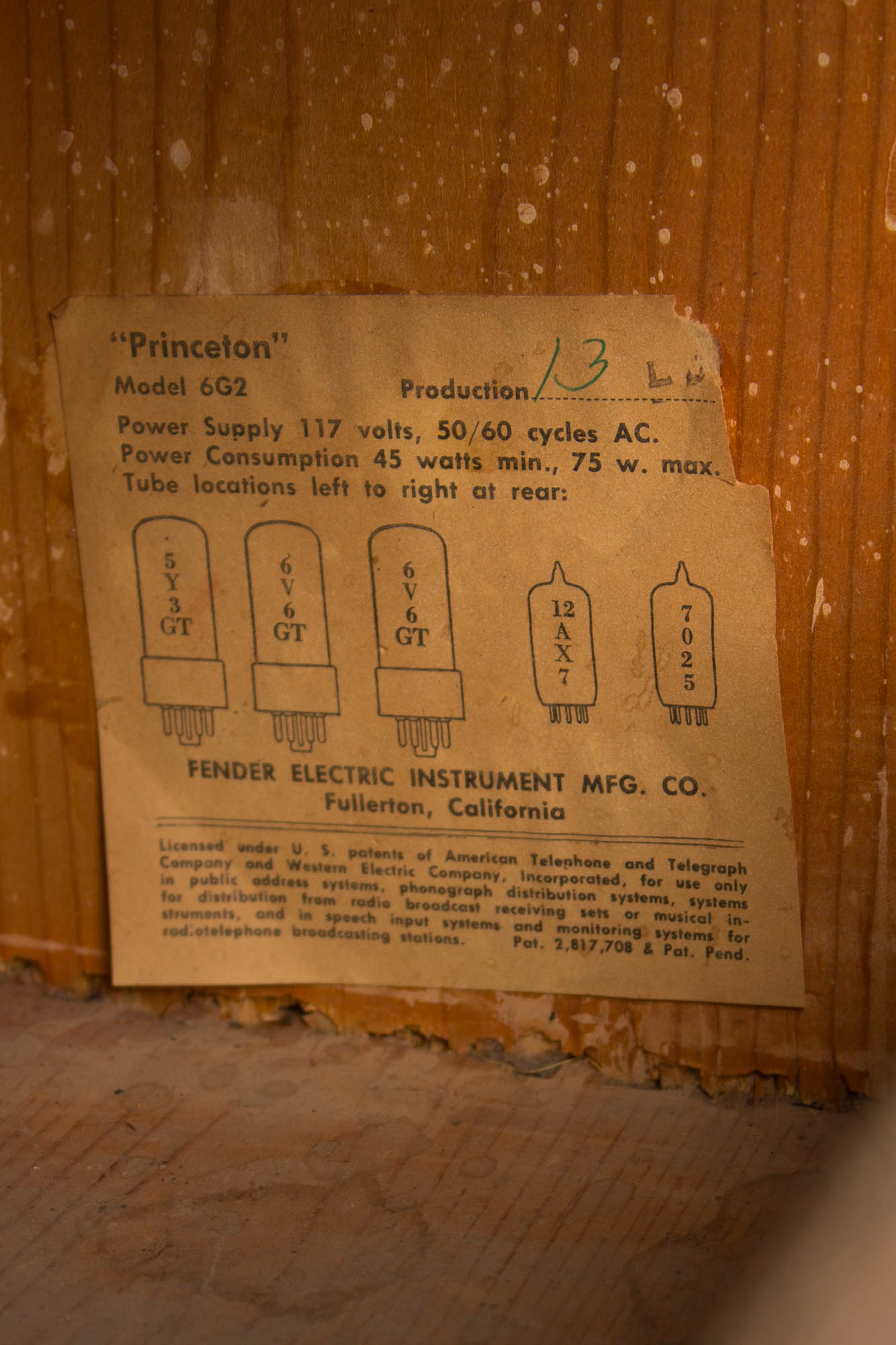 Fender Princeton 6G2 Tube Amplifier (1962)