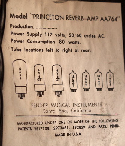 Fender Princeton Reverb Tube Amplifier (1968)