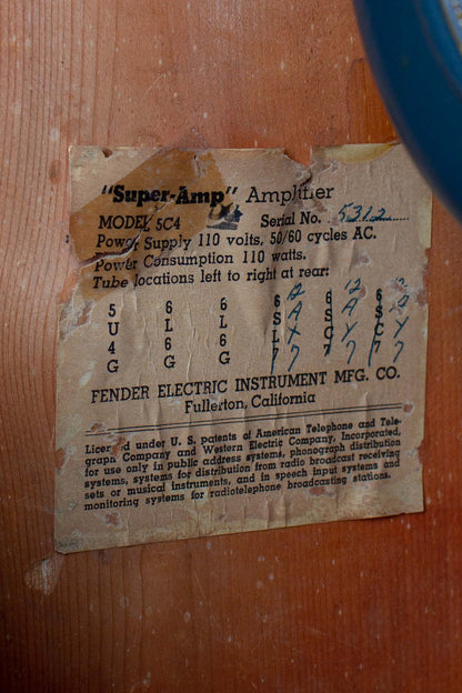 Fender Super-Amp Model 5C4 Tube Amplifier (1954)
