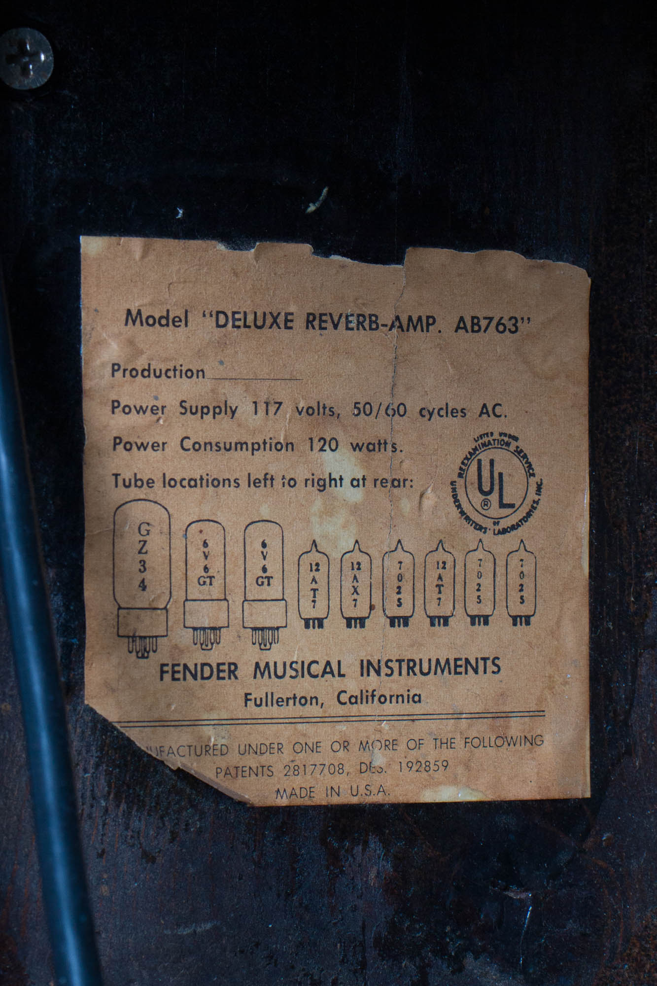 Fender Deluxe Reverb Tube Amplifier (1967)