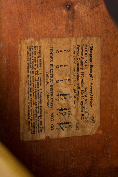 Fender Super-Amp Model 5C4 Tube Amplifier (1954)