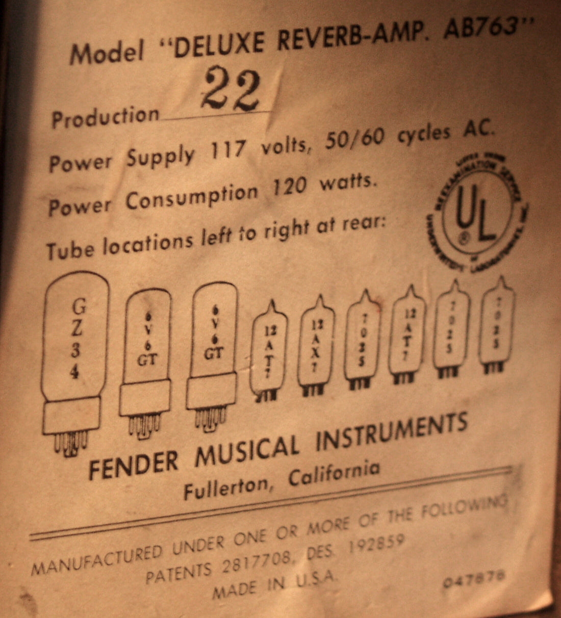 Fender Deluxe Reverb Tube Amplifier (1966)