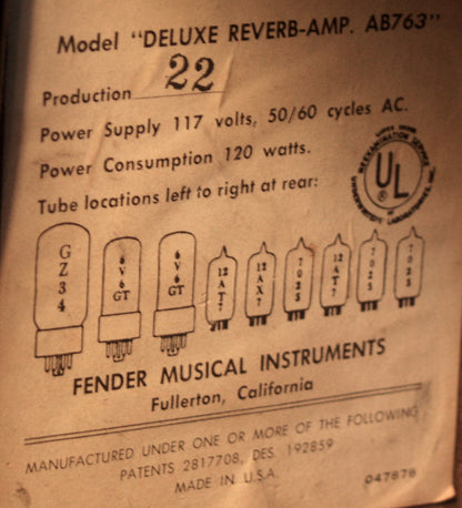 Fender Deluxe Reverb Tube Amplifier (1966)