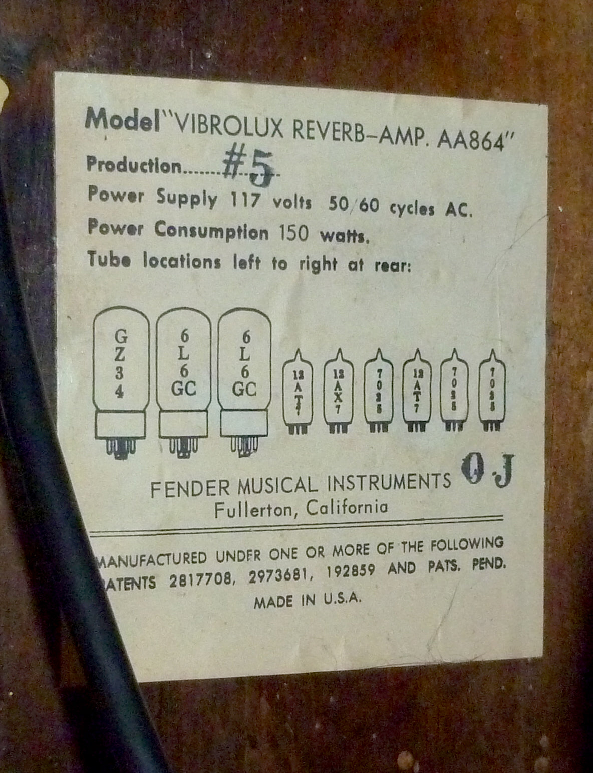 Fender Vibrolux Reverb Tube Guitar Amplifier (1967)