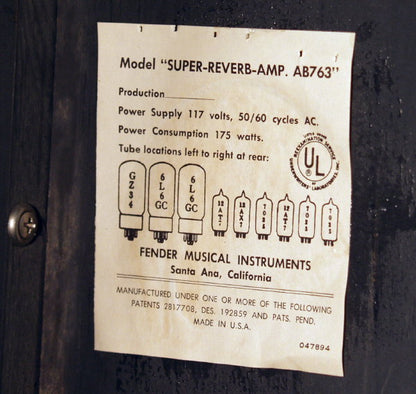 Fender Super Reverb Tube Guitar Amplifier (1969)