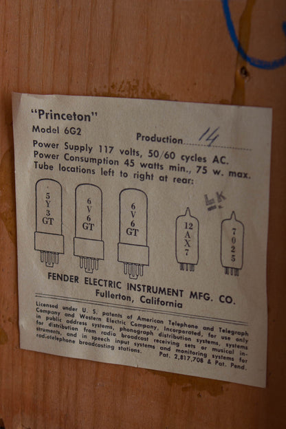 Fender Princeton 6G2 Tube Amplifier (1962)