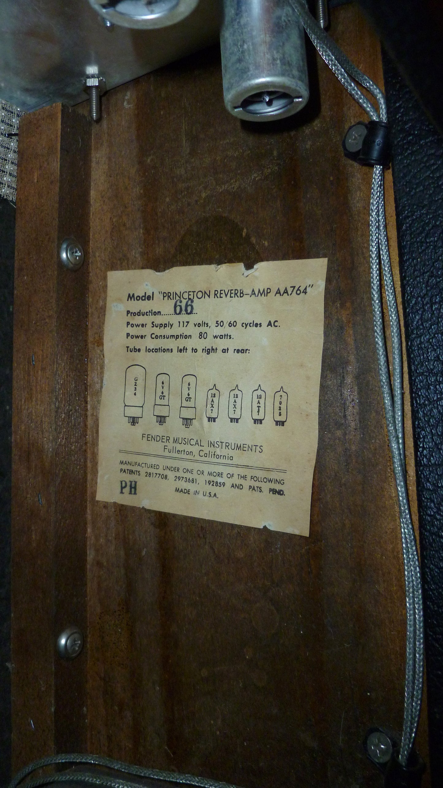 Fender Princeton Reverb Tube Amplifier (1966)