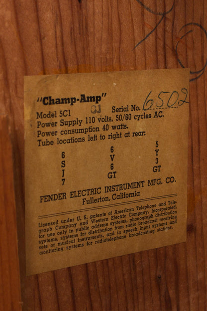 Fender Champ-Amp 5C1 Tube Amplifier (1953)