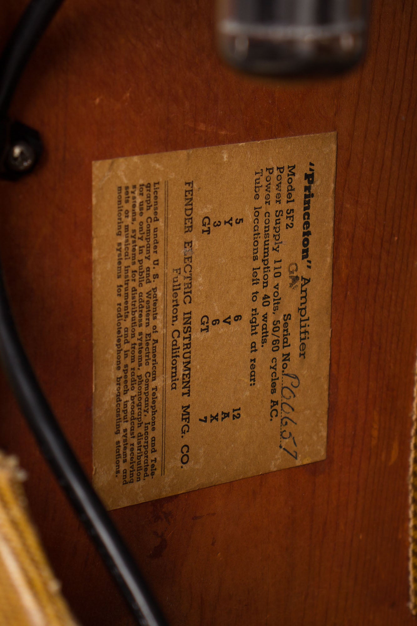 Fender Princeton 5F2 Tube Amplifier (1957)